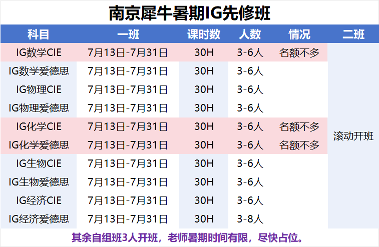 南京犀牛IGCSE辅导