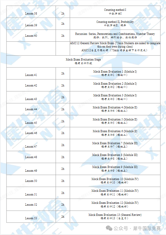 AMC12数学竞赛课程培训