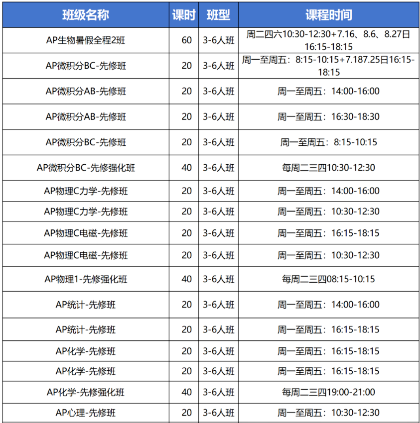 犀牛AP暑期培训班