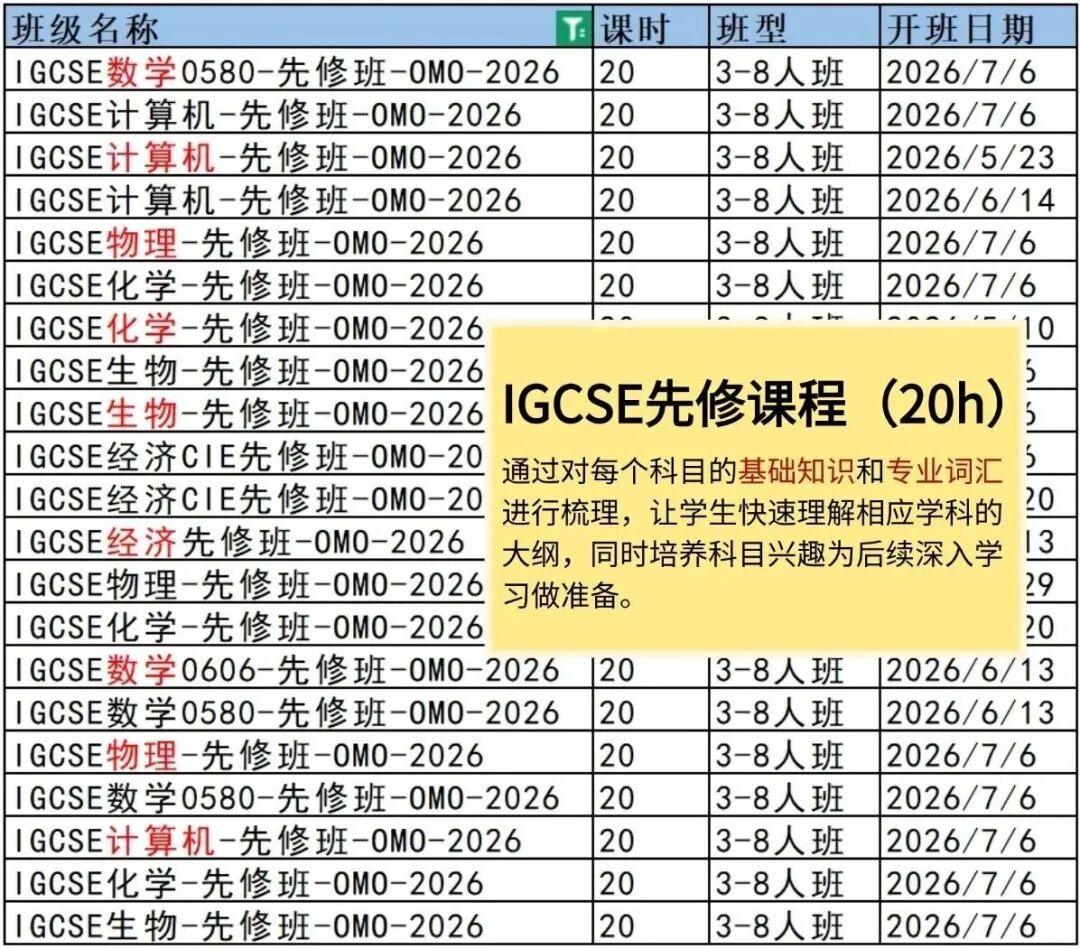 IGCSE课程辅导