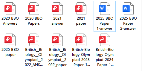 BBO生物竞赛真题