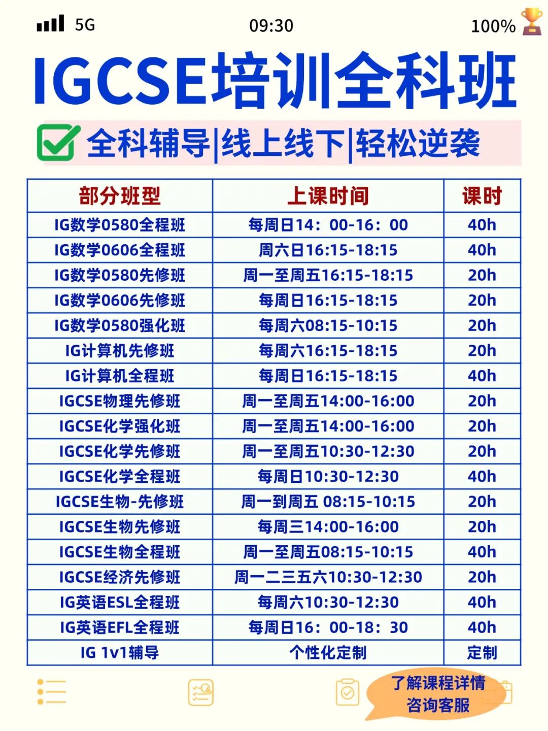 IGCSE课程辅导