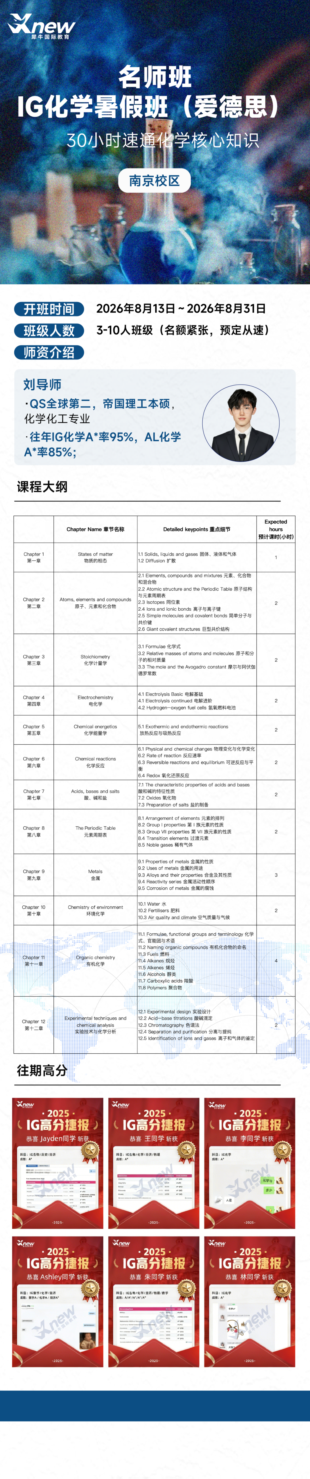 犀牛南京IGCSE化学暑假班