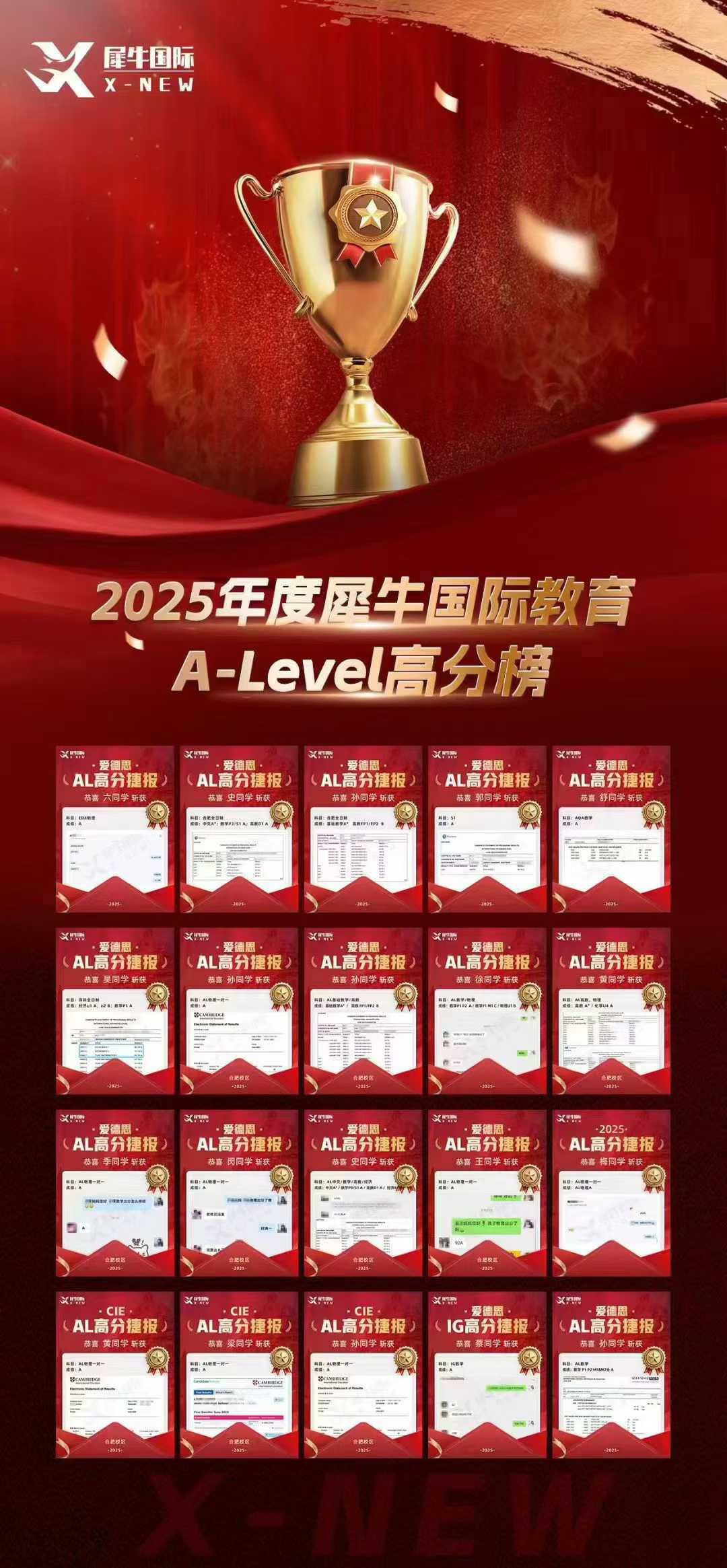 ALevel/IGCSE夏季大考放榜